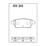 Dixcel ES Type Brake Pads - Rear - ATENZA GG3S 2305/05-