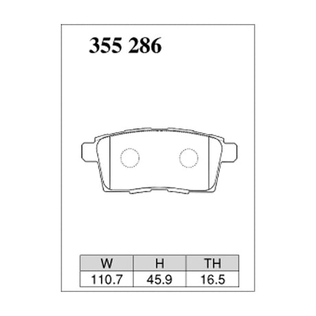Dixcel Z Type Brake Pads - Rear - MPV LY3P (to discontinued X)