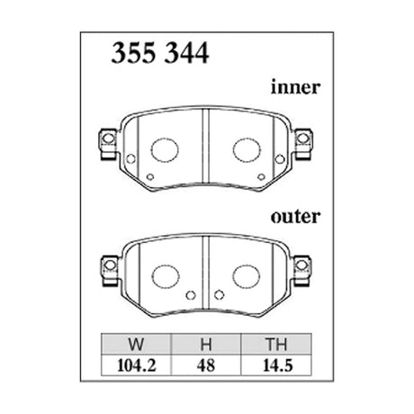 Dixcel ES Type Brake Pads - Rear - ATENZA GJEFP/GJ2AP