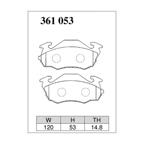 Dixcel ES Type Brake Pads - Front - Samburadius KV3