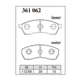 Dixcel Z Type Brake Pads - Front - kk3/4/kw3/4/ky3 (Vivio)