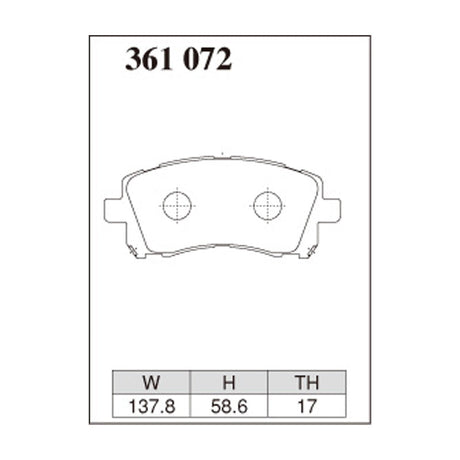 Dixcel ES Type Brake Pads - Front - GC8 WRX (D-G RA Type) GC8 WRX STi (D-G) Type R V-ltd GF8 (D-G