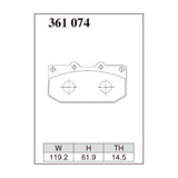 Dixcel ES Type Brake Pads - Front - GC8 (D-G) 22B S201 GDB (Tarmac) GGA SF5