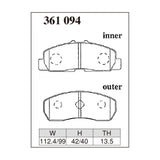 Dixcel S Type Brake Pads - Front - S 361 094
