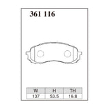 Dixcel Z Type Brake Pads - Front - GG2/3 02/10-
