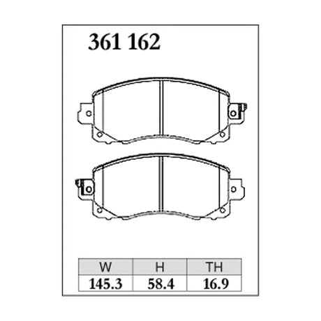 Dixcel Z Type Brake Pads - Front - IMPREZA GK2/3 GT2/3/6/7