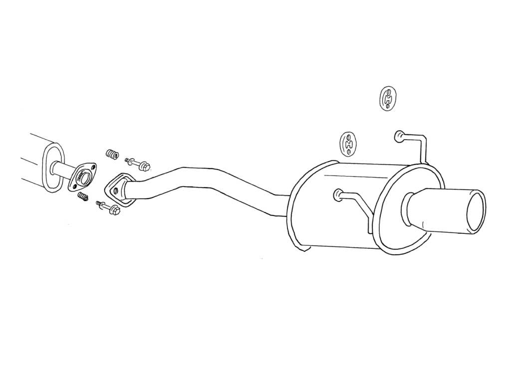 Fujitsubo Wagolis Exhaust - Honda Stream 1.7/2.0 2WD RN1/3
