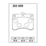 Dixcel Z Type Brake Pads - Front - MiL210/220 Sumitomo Caliper