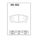 Dixcel Z Type Brake Pads - Front - L200S/500S/502S/512S (MIRA)
