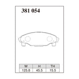 Dixcel Z Type Brake Pads - Front - Z 381 054