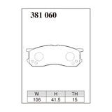 Dixcel Z Type Brake Pads - Front - Torse S230G Turbo