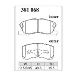 Dixcel Z Type Brake Pads - Front - Mi(TURBO) L700S/V (98/10-)