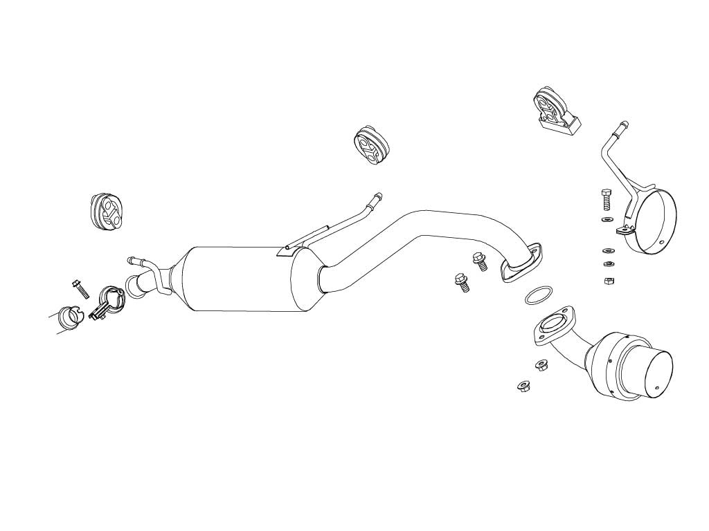 Fujitsubo Blaze Exhaust - Suzuki Wagon R 2WD MH21/22S