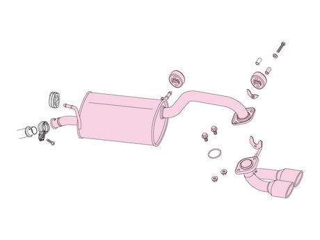 Fujitsubo A-K Exhaust - Suzuki Spacia Cuatom NA 2WD MK32S