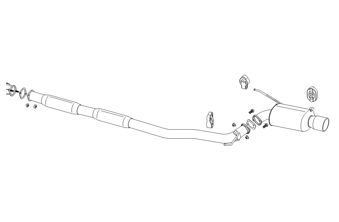 Fujitsubo Legalis R Type Evolution Exhaust - Mitsubishi Lancer Evolution Wagon CT9W