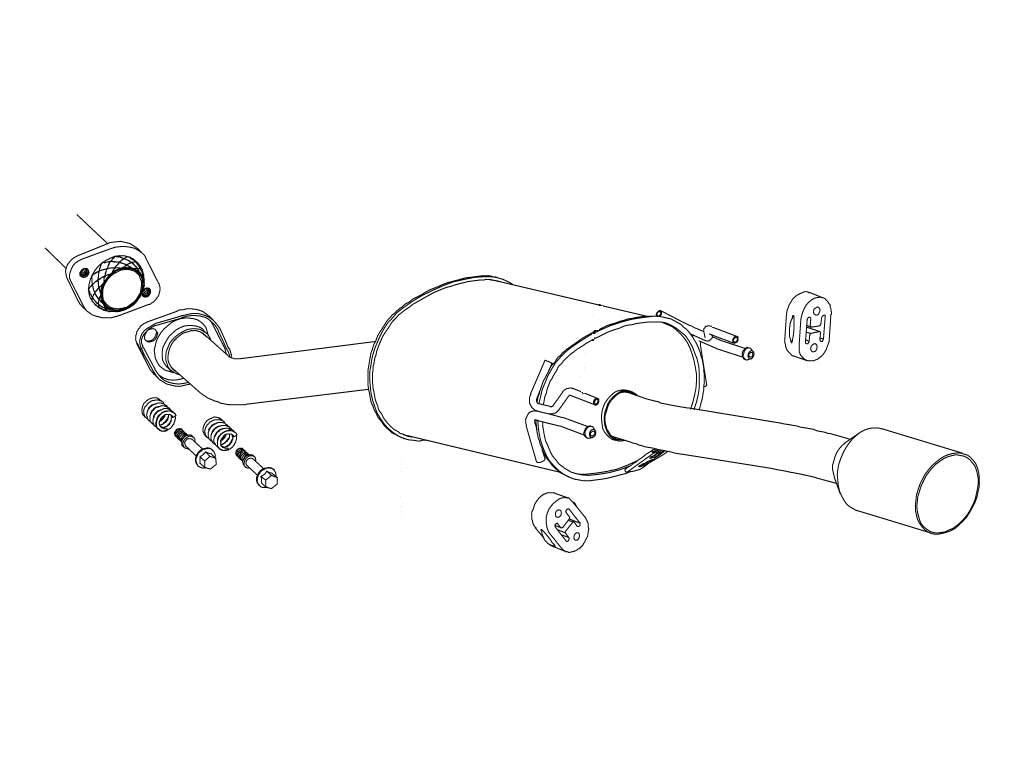 Fujitsubo Wagolis Exhaust - Honda Airwave 2WD GJ1