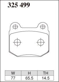 Dixcel ES Type Brake Pads - Rear - BNR32 (V-SPEC) BCNR33 BNR34 Z33 CP9A CT9A GDB GRB SG9 BP
