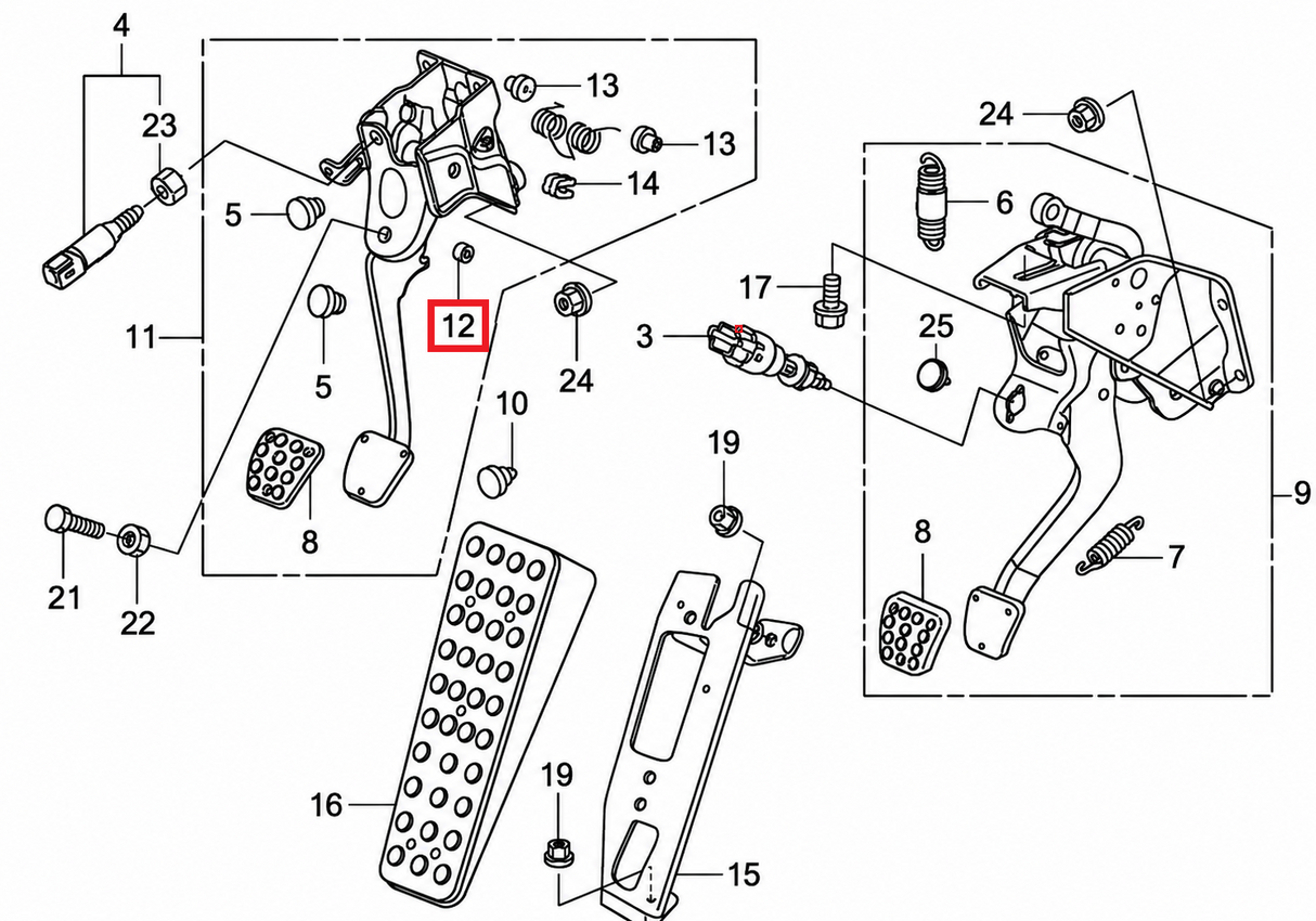Honda Clutch Pedal Pivot Pin Bush - Civic FD2