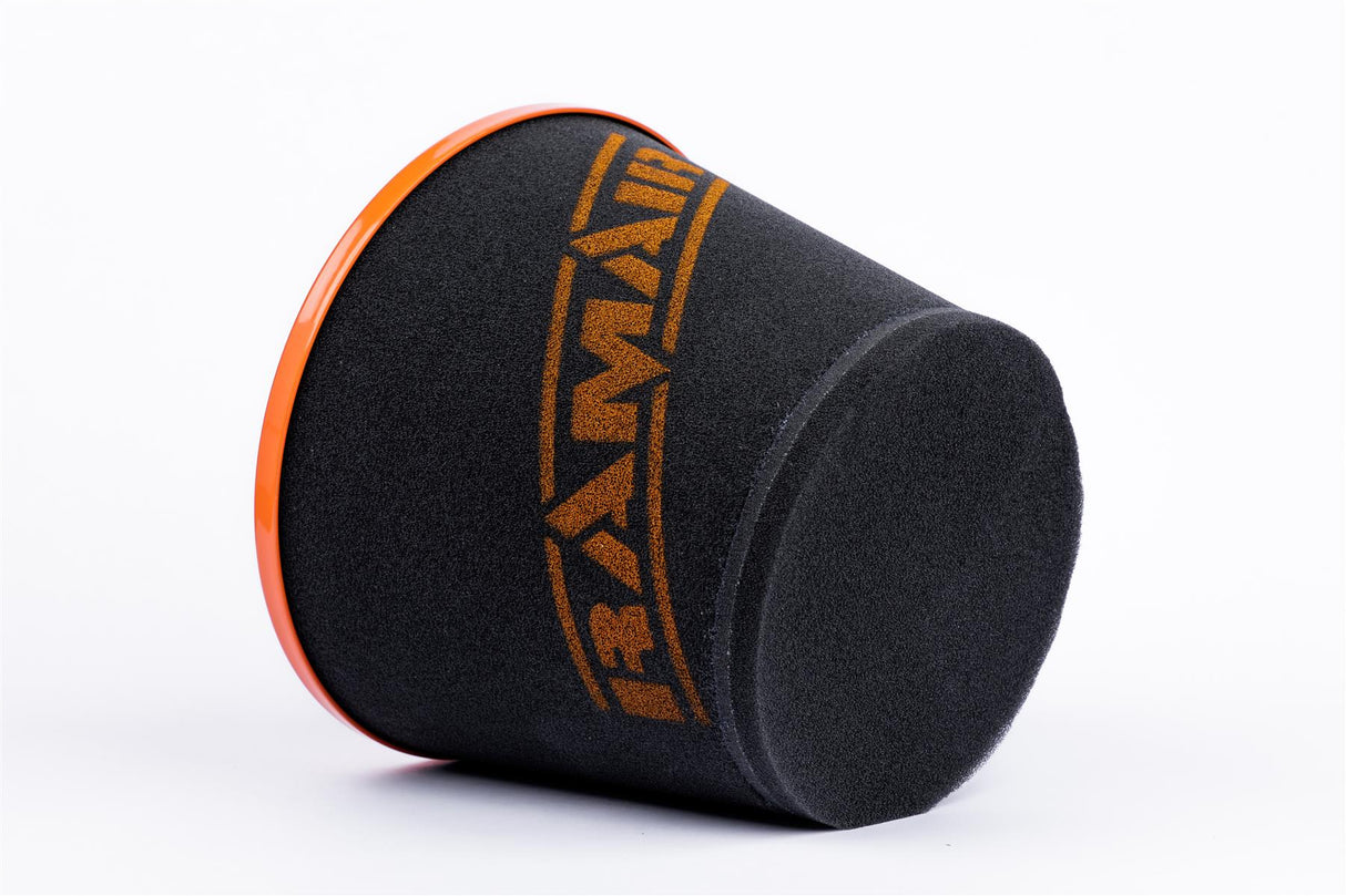 Ramair Large Foam Filter Aluminium Base 90mm (3.5inch) OD Orange