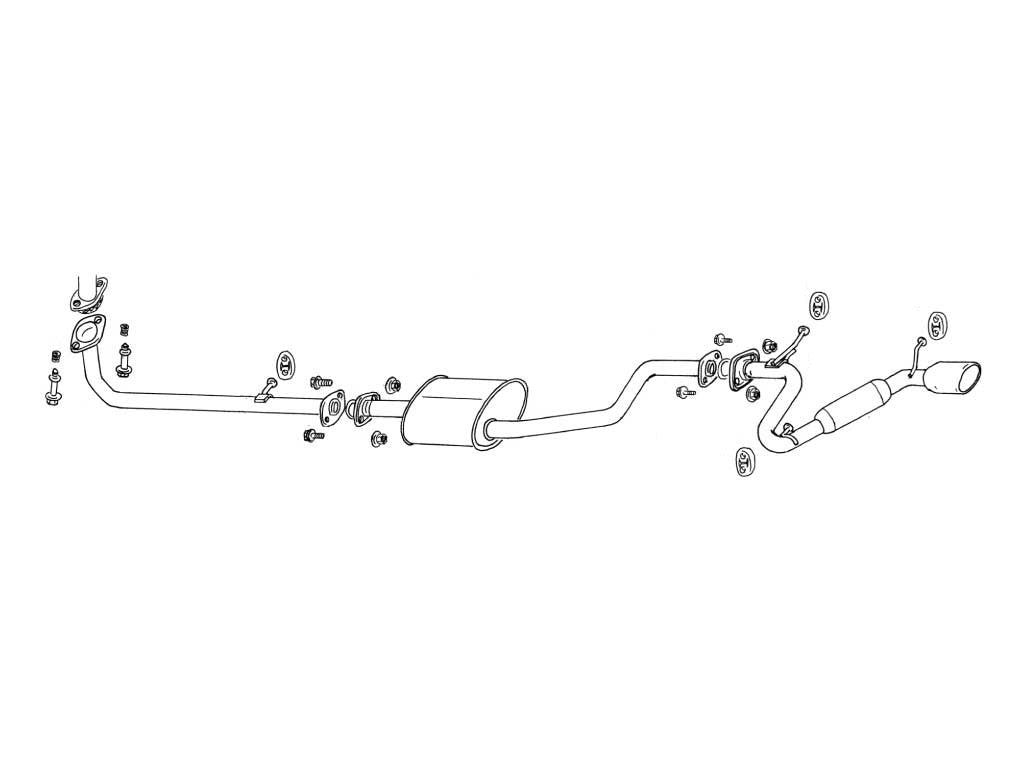 Fujitsubo Legalis K Exhaust - Daihatsu Move NA 2WD L600S