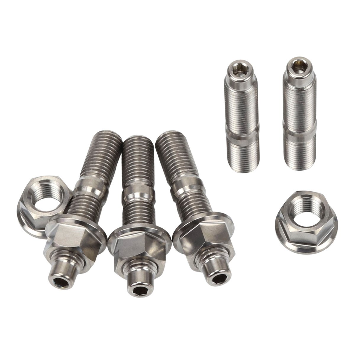 T7Design Honda K20 K24 Titanium Exhaust Manifold Nut & Stud Kit - 5x Stud