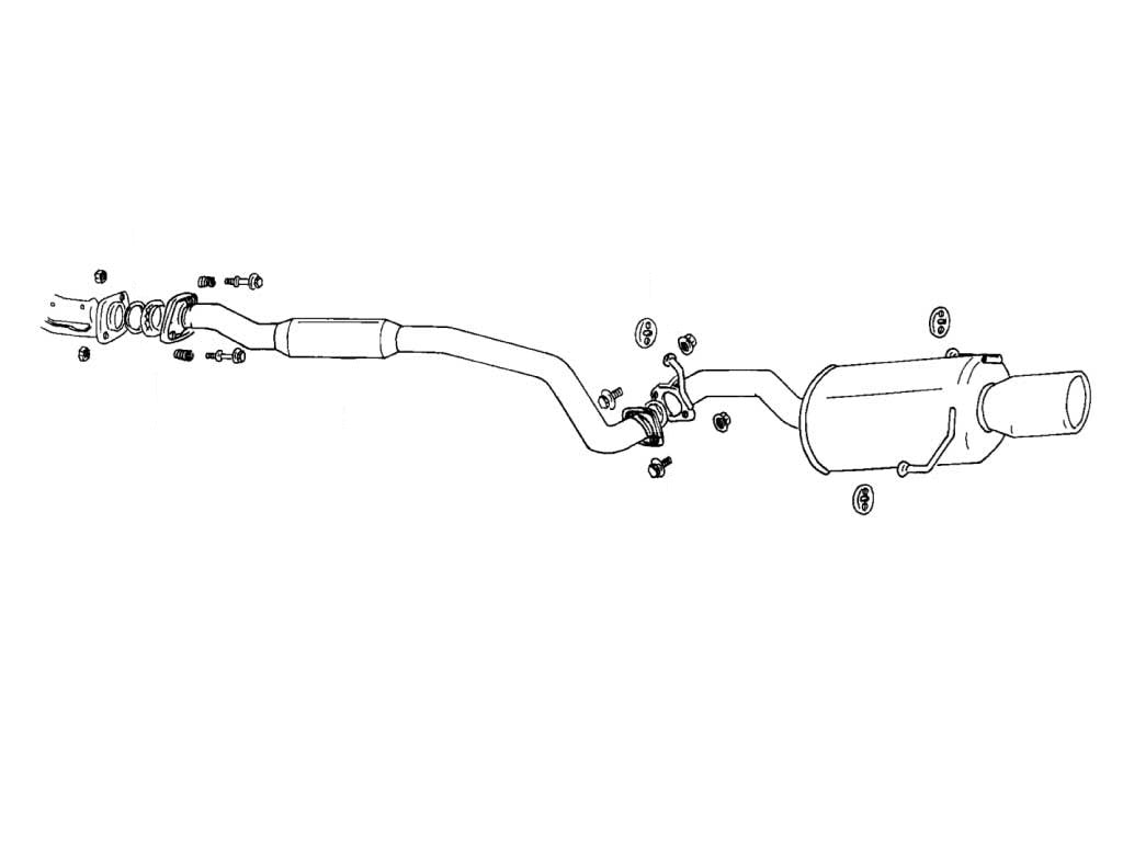 Fujitsubo Legalis R Type Evolution Exhaust - Subaru Legacy B4 Rs30 BEE