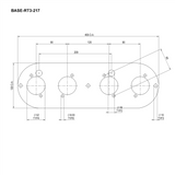 Ramair Twin Carb Air Filter With Baseplate Vauxhall Lotus 16v 65mm Internal Height