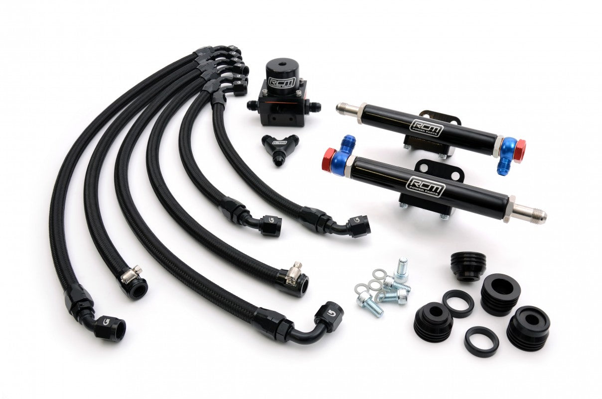 RCM V5/6 TOP FEED FUEL RAIL CONVERSION KIT / ROTATED TURBO