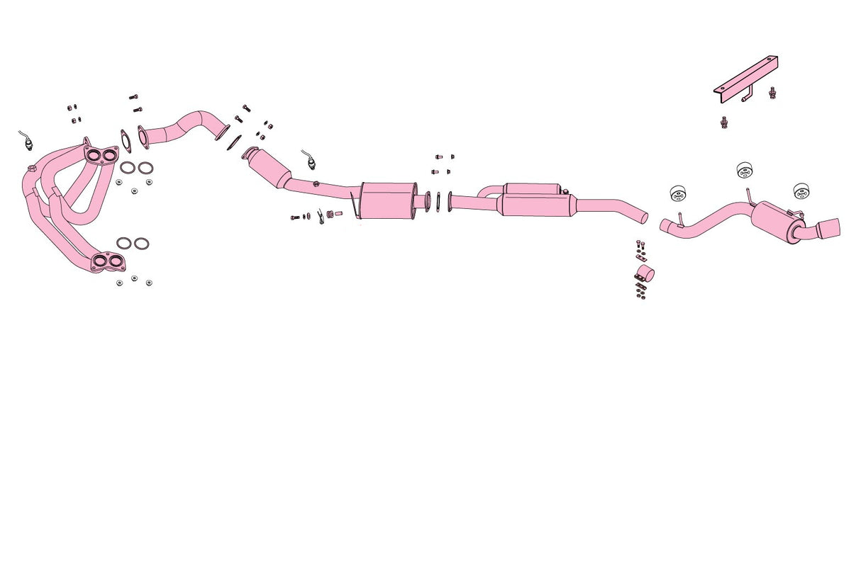 Fujitsubo EPU Manifold Back Sports Cat Exhaust System - Toyota GR86 / Subaru BRZ FA24 (2021+)