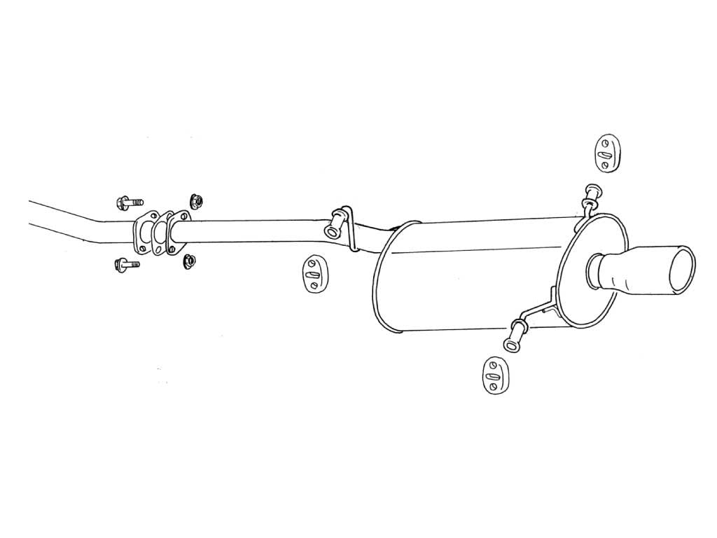 Fujitsubo Wagolis Exhaust - Subaru Forester Turbo SF5