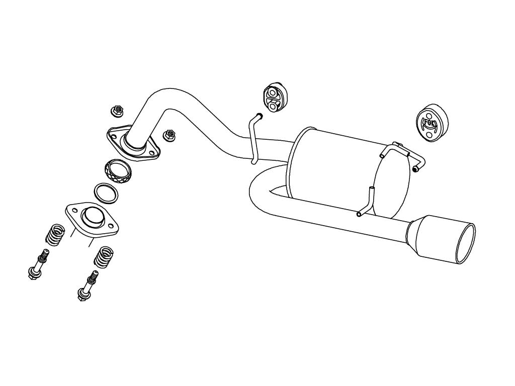 Fujitsubo Wagolis Exhaust - Toyota Yaris 1.3 2WD(2008+) SCP90