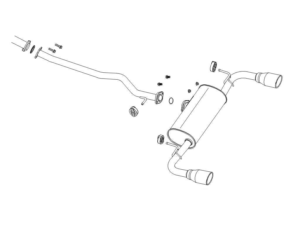 Fujitsubo A-R Exhaust - Toyota Rav4 2.0 4WD MXAA54