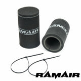 Ramair 2x Single Inlet Motorcycle Carb Sock Foam Air Filter 165mm