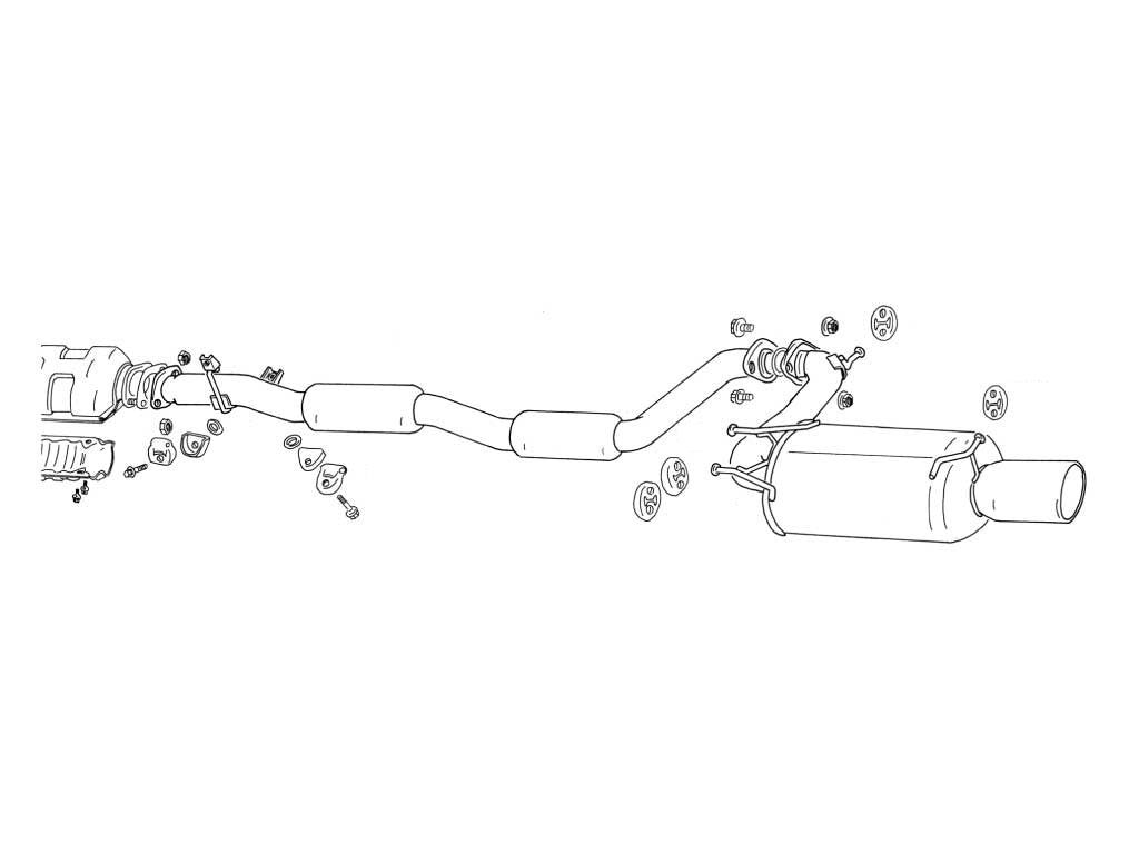 Fujitsubo Legalis R Type Evolution Exhaust - Mitsubishi Galant/Legnum Vr-4 EC5A/W