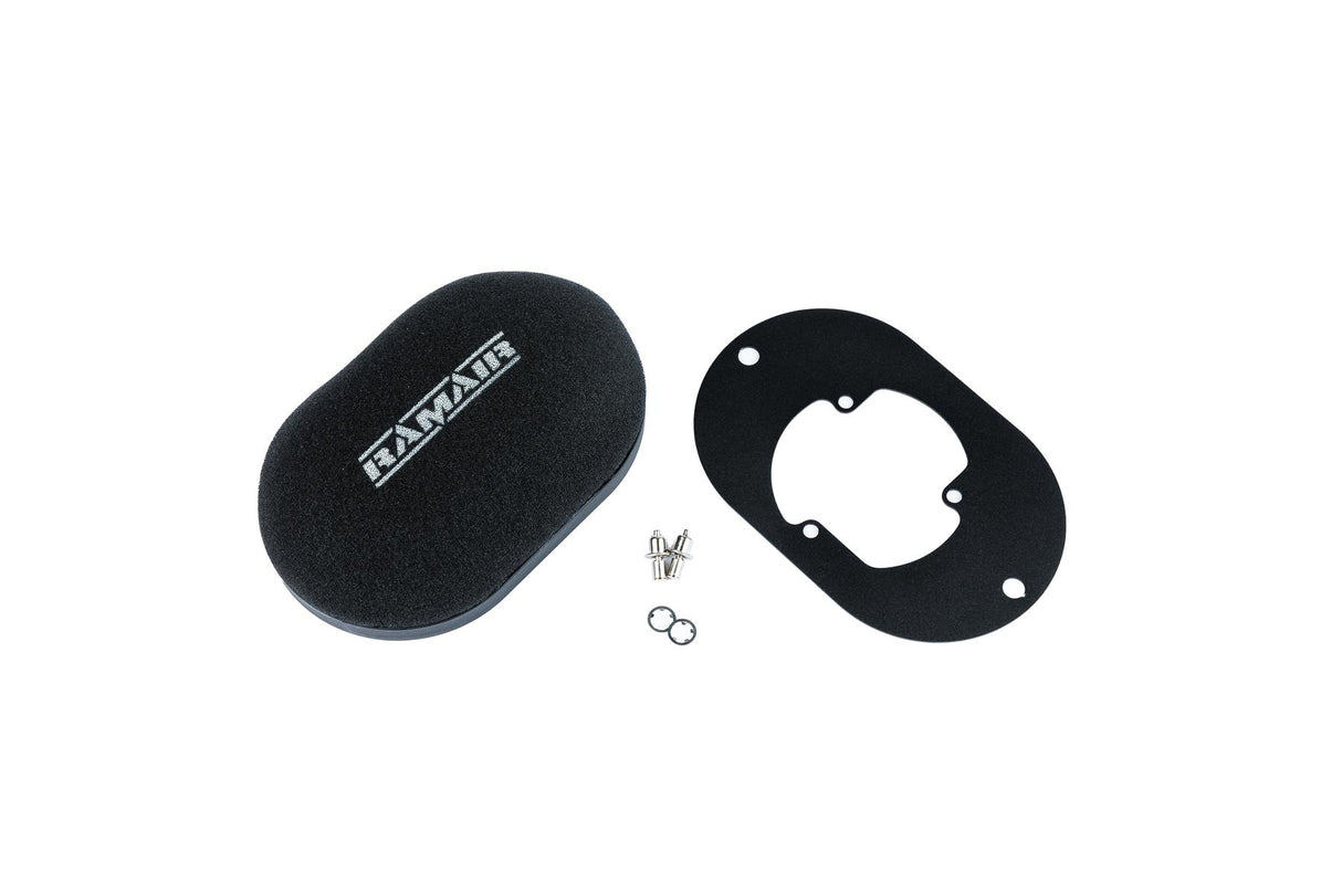 Ramair Domed Carb Air Filter & Baseplate to fit Pierburg 2E2, 2E3, 2E-E - 40mm Internal Height