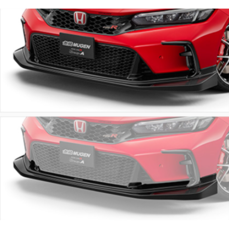 Alerón delantero Mugen debajo del alerón, negro brillante - Civic Type R FL5