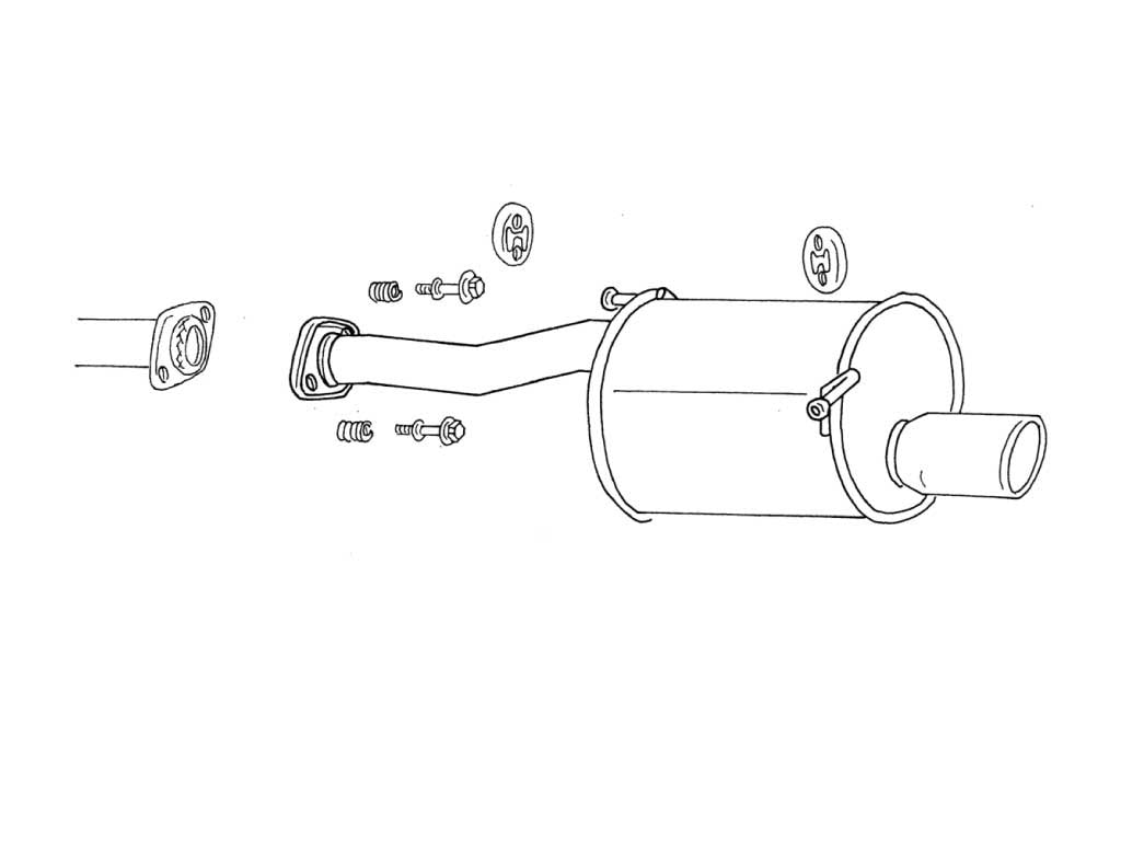 Fujitsubo Wagolis Exhaust - Honda Edix 2.0 2WD BE3