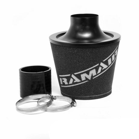 Ramair Ramair Large Foam Filter Aluminium Base 80mm (3.1inch) OD Black with Silicone Coupler