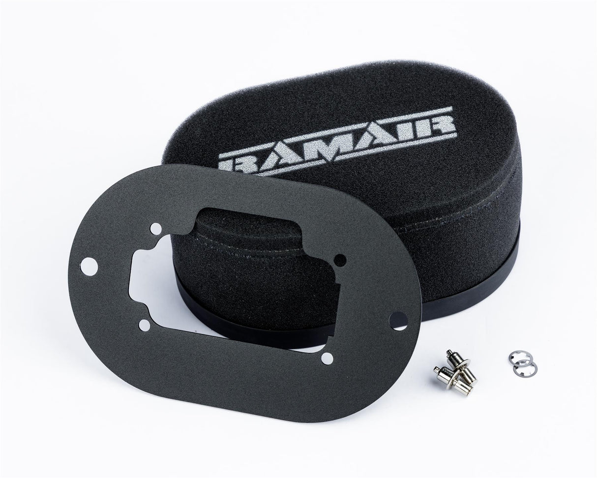 Ramair Carburettor Foam Air Filter with Baseplate to fit Weber 32/36 DGV/DGEV, 38 DGAS/DGMS - 25mm Internal Height