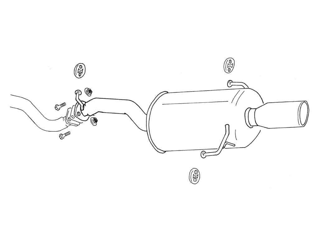 Fujitsubo Legalis R Type Evolution Exhaust - Subaru Legacy Touring Wagon Blitzen BH5