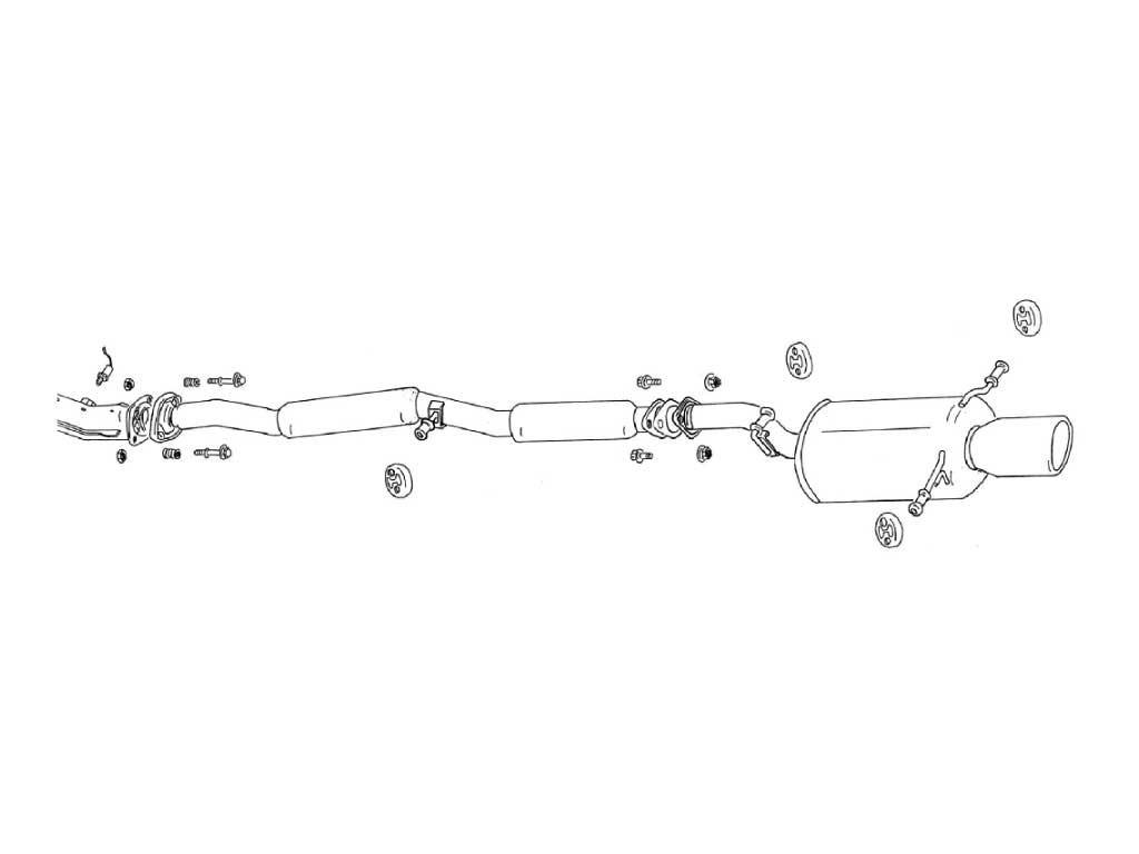 Fujitsubo Legalis R Type Evolution Exhaust - Subaru Impreza GDA/GGA/GGB(Model A,B)/GDB