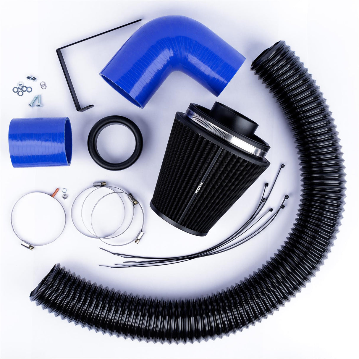 Ramair Performance Pleated Induction Kit for VW MK5 Golf R32 3.2 V6  - Blue Hoses