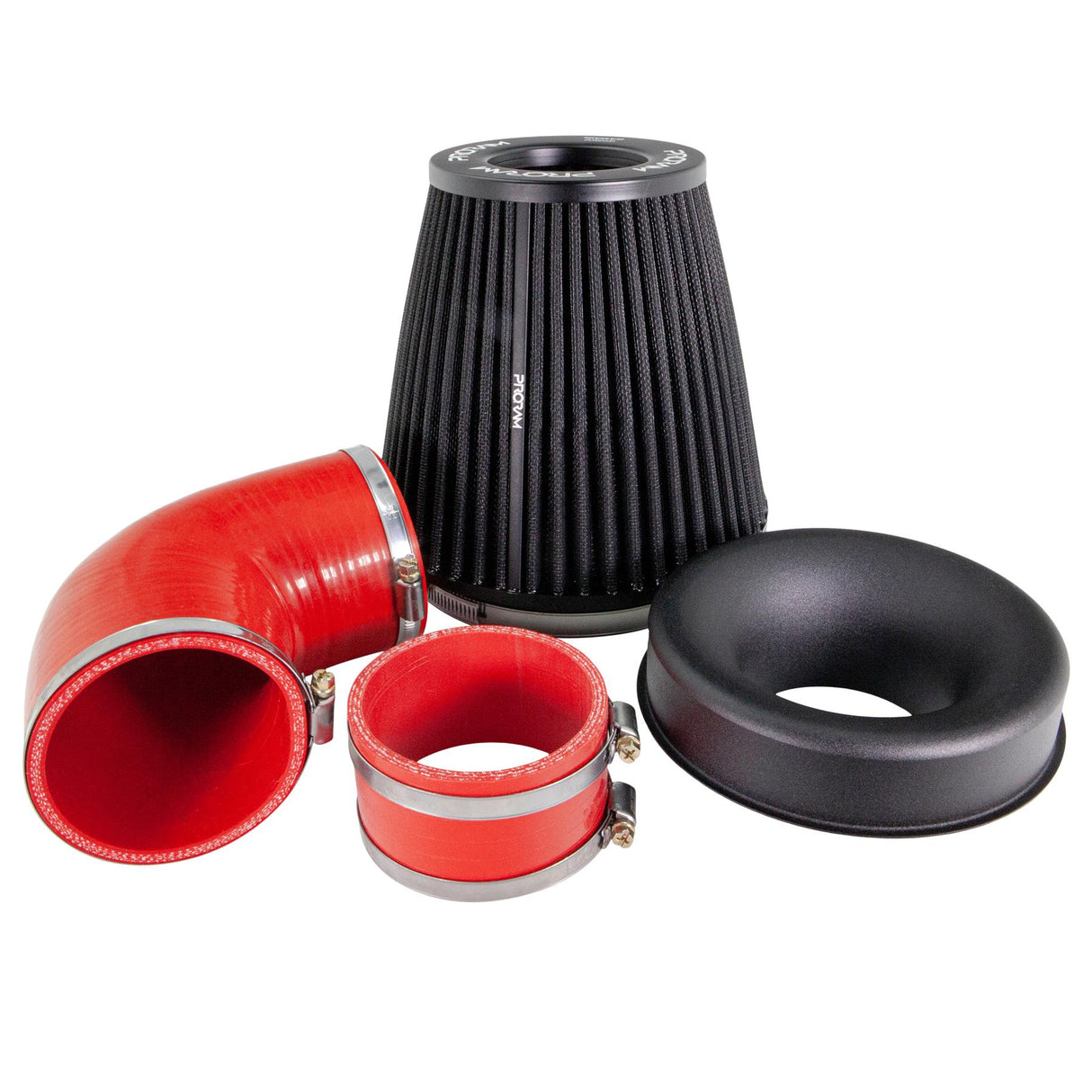 Ramair Performance Pleated Induction Kit for MK2 Focus ST - Red Hoses