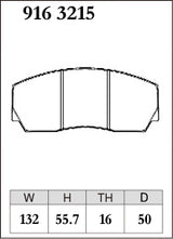 Dixcel RE Type Brake Pads - Front - AP 4pot CP5200 D50 TH16