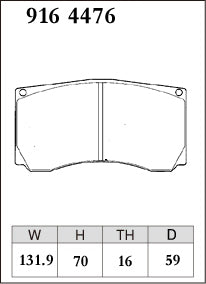Dixcel RE Type Brake Pads - Front - Alcon K-Type PNF4476X 16mm