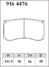 Dixcel Specom B Type Brake Pads - Rear - SP-β ALCON K-TYPE PNF4476X 16mm