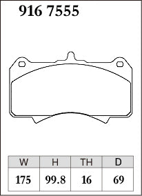 Dixcel ES Type Brake Pads - Front - AP 6pot CP7555 D69