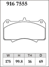 Dixcel ES Type Brake Pads - Front - AP 6pot CP7555 D69
