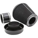 Ramair Ramair Pleated 90mm (3.5inch) ID Neck Large Cone Air Filter with Velocity Stack and Coupling