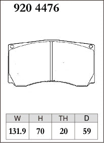 Dixcel Specom B Type Brake Pads - Rear - Alcon K-Type PNF4476X 20mm